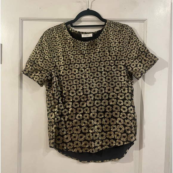 Equipment Riley Metallic Floral-Print Tee - Picture 5 of 10